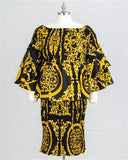 African Print Smock Skirt Suit