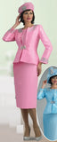Lily & Taylor 3800 pink skirt suit