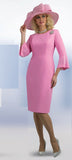 Lily & Taylor 4092 pink bell sleeve dress