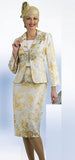 Lily and Taylor 4579 gold skirt suit