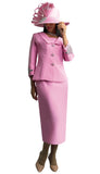Lily & Taylor 4590 pink skirt suit