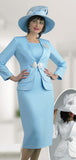 Lily & Taylor 4618 ice blue skirt suit