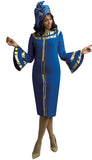 Lily & Taylor 4671 royal blue bell sleeve dress