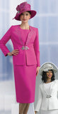 Lily & Taylor 4683 pink skirt suit