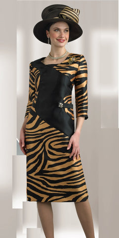 Lily & Taylor 4760 zebra print dress