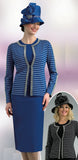 Lily & Taylor 667 royal knit skirt suit