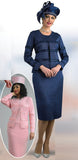 Lily & Taylor 730 pink skirt suit
