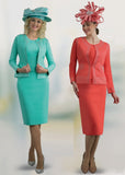 Lily & Taylor 762 knit skirt suit