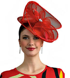 Lily & Taylor H121 red fascinator