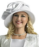 Lily & Taylor H388 ivory wide brim hat