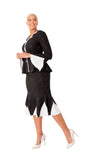 Liorah Knit 7301 bell sleeve knit skirt suit