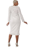 Liorah Knit 7305 white skirt suit