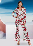 Love the Queen 17462 rose print Pant