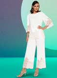 Love the Queen 17466 off white stretch Pant