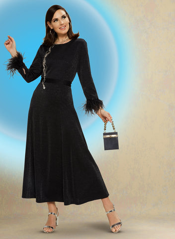 Love the Queen 17470 black maxi dress