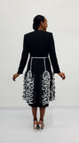 Serafina 4206 black skirt suit