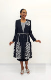 Serafina 4206 black Skirt suit