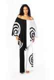 Spiral Two Tone v point tunic Set