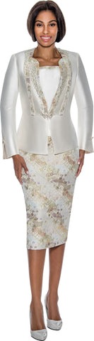 Susanna 3013 Cream Skirt Suit