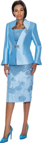 Susanna 3997 blue skirt suit
