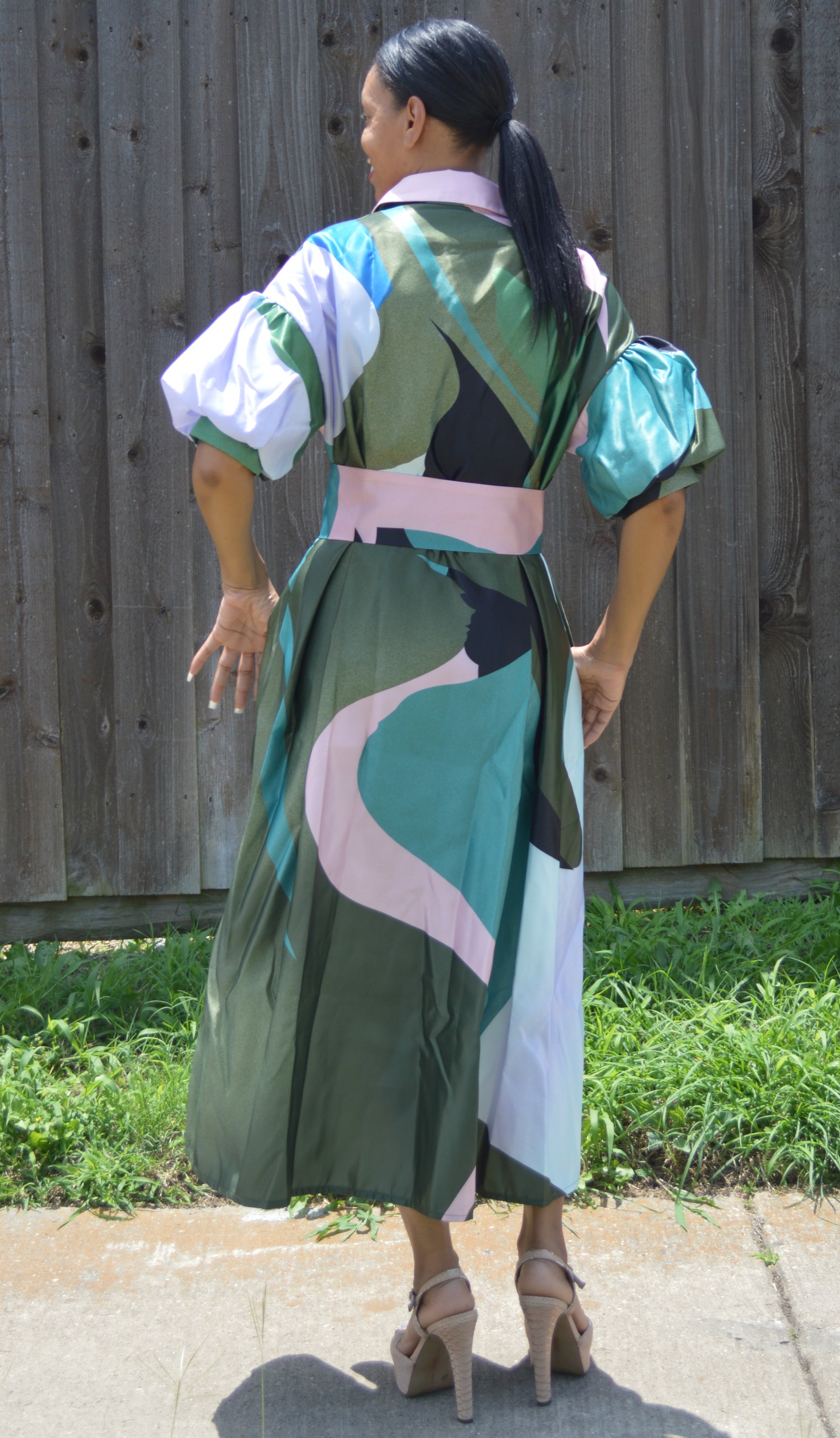 chinese dress ladies Structured Collar Detail Long Dress – John Paul Ataker main image 0