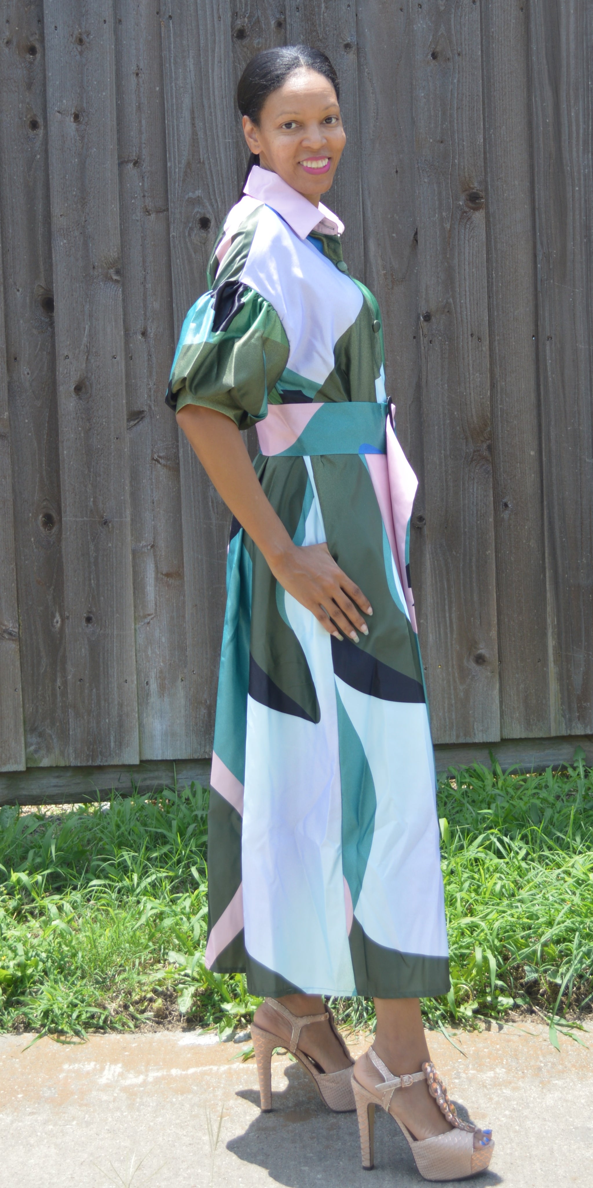 button down maxi dress with collar Button Down Collar Maxi Dress
