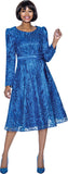 Terramina 7015 a Line lace overlay dress