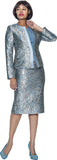 Terramina 7028 blue skirt suit