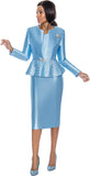 Terramina 7045 baby blue skirt suit
