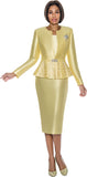 Terramina 7045 yellow skirt suit