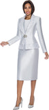 Terramina 7046 white skirt suit