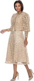 Terramina 7051 lace puff sleeve dress