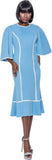 Terramina 7059 Blue Big Sleeve Dress