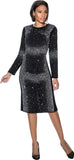Terramina 7066 black rhinestone dress