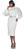 Terramina 7077 white scuba dress