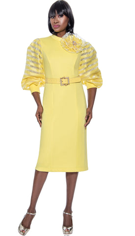 Terramina 7077 yellow scuba dress