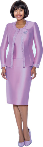 Terramina 7637 lavender skirt suit