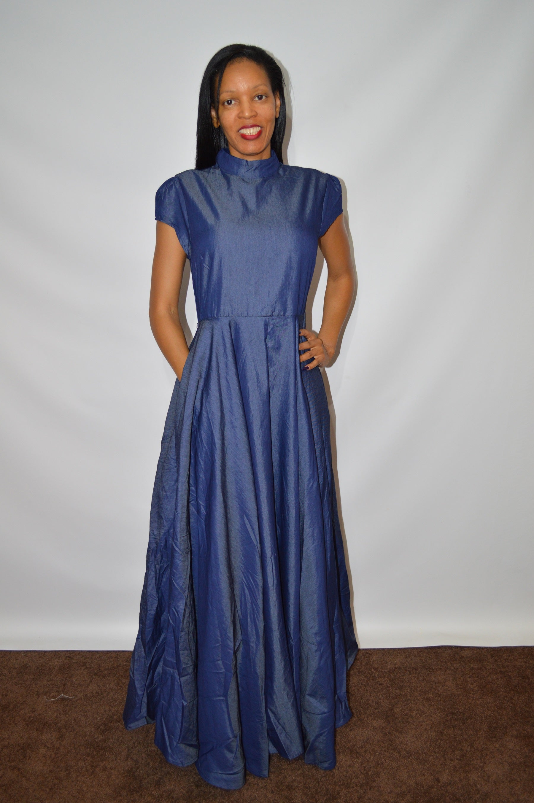 Denim Cap Sleeve Dress – Diva's Den Fashion, LLC