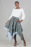 Asymmetrical Stripe Dashiki Maxi Skirt