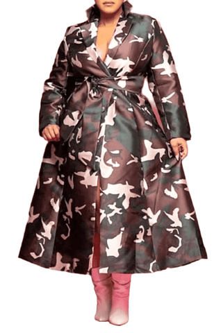 Camouflage Trench Coat