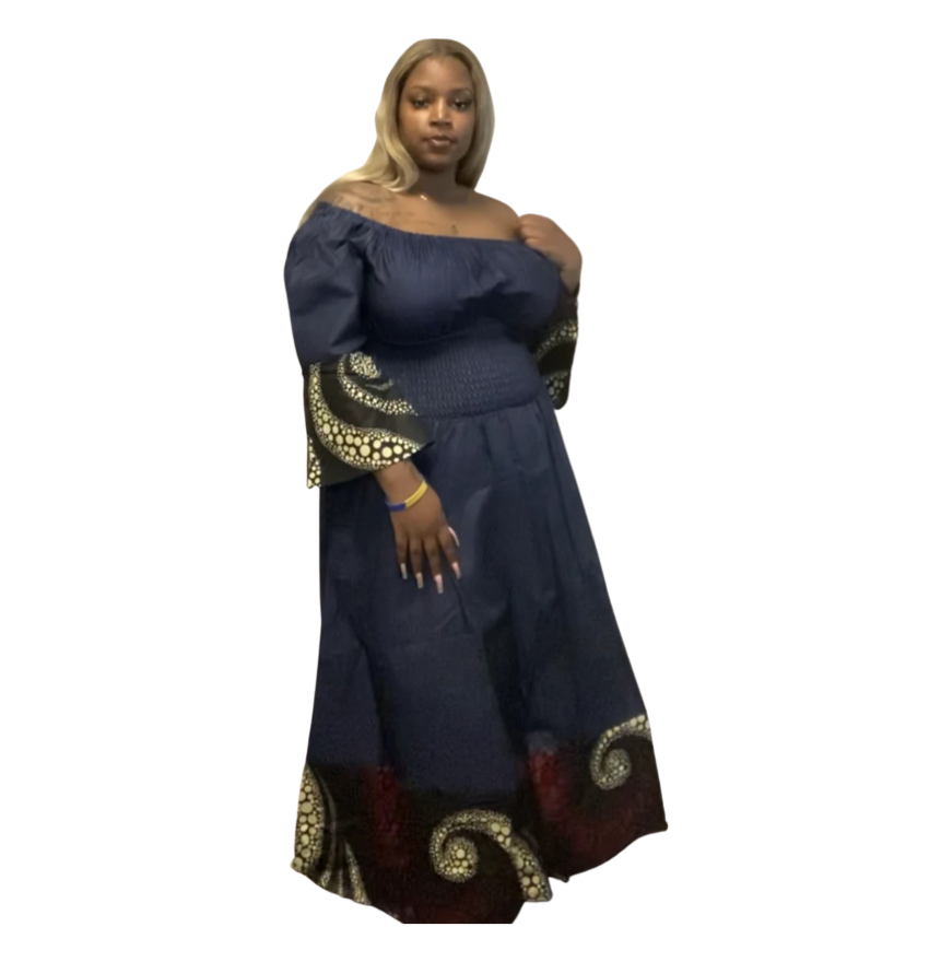 Denim Smock Maxi Dress Denim Smock Maxi Dress