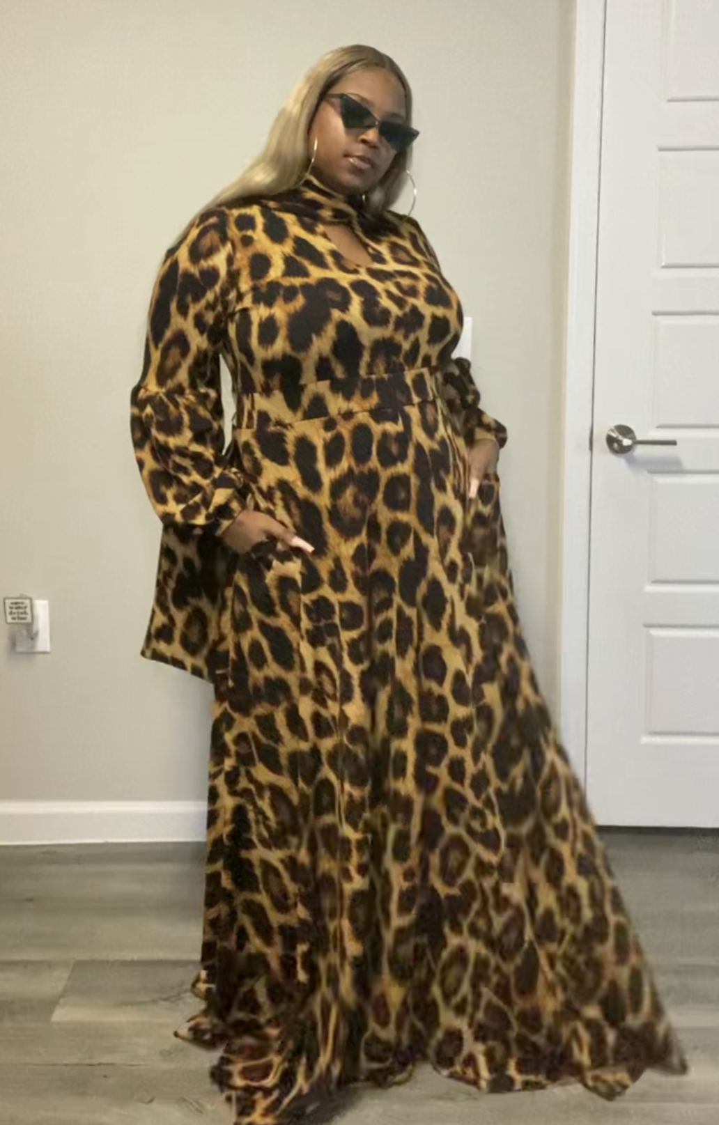 maxi dresses in tall Brown Leopard Print Dress - Mesh Dress - OTS Mermaid Maxi Size Conversion Size Length Bust Sleeve Length Waist Hip 1XL 52.4 43.3 24 L I V D Plus