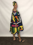 African Print Off Shoulder Dress