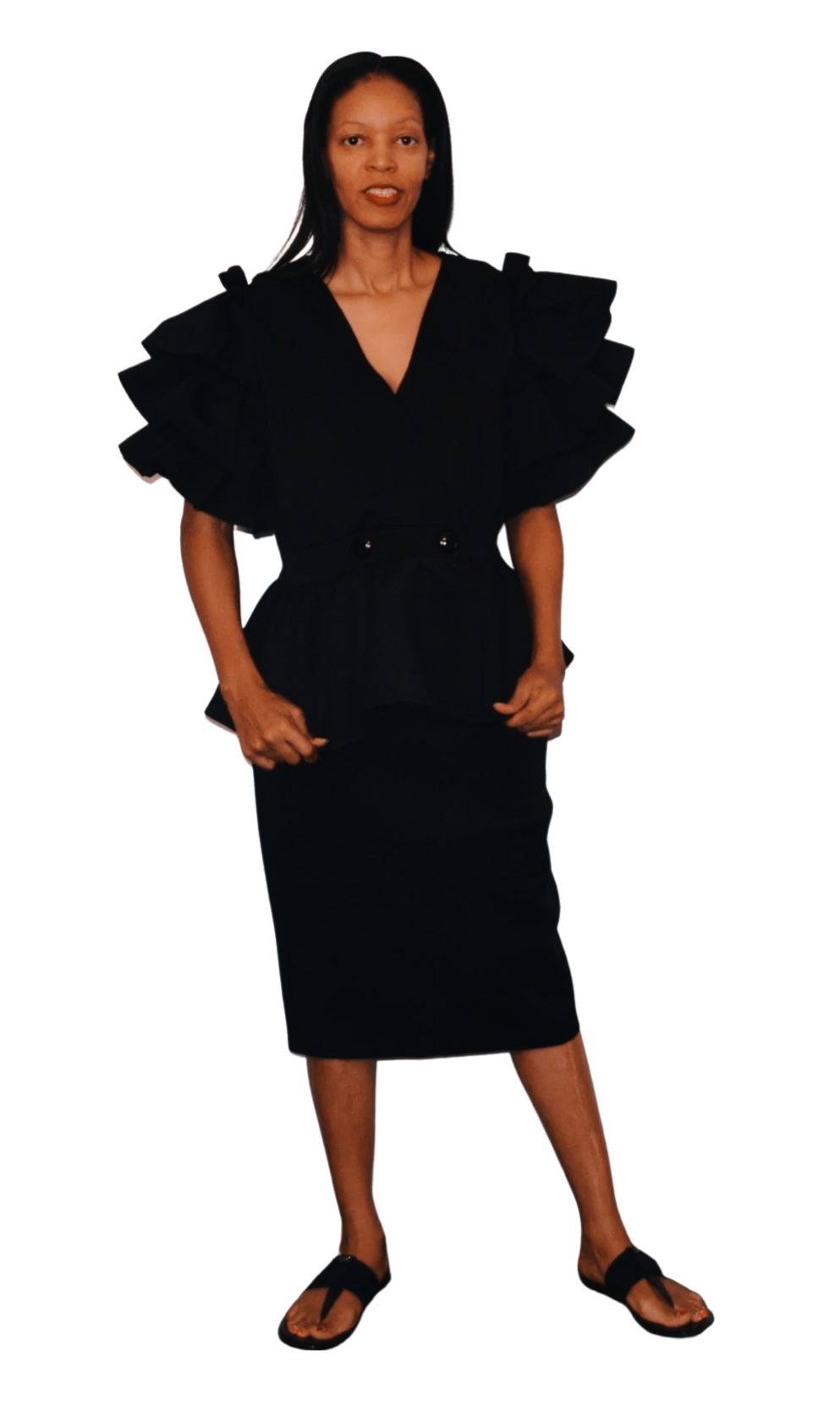 peplum skirts and dresses Two Piece Bustier Peplum and Skirt Dress