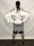 Geometric Print Skirt