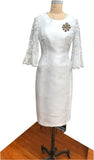 Chancele 9721 white dresss