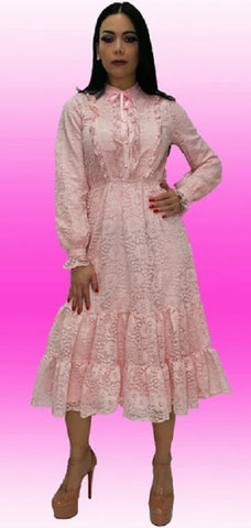 Lantern Sleeve Lace Dress Diva's Den Fashion, LLC Lantern Sleeve Lace Dress Diva's Den Fashion, LLC