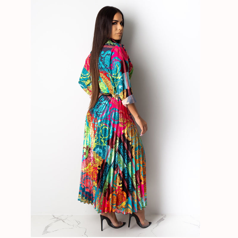 Multi Colored Pleated Skirt Set – Diva's Den Fashion, LLC