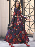 Floral Jacquard Maxi Dress